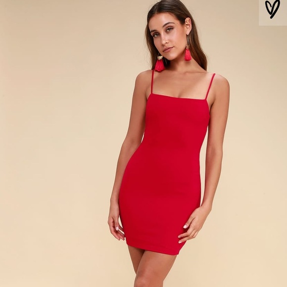 Lulus Dresses & Skirts - Lulu’s Red Bodycon Dress - Medium